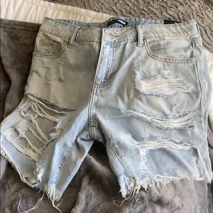 Distressed shorts (FashionNova)